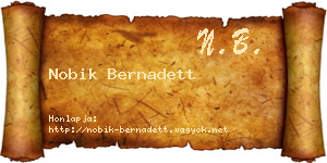 Nobik Bernadett névjegykártya